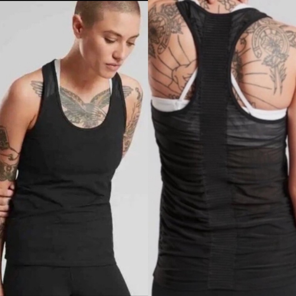 ATHLETA Bakasana Racerback Tank Top Black Size Medium